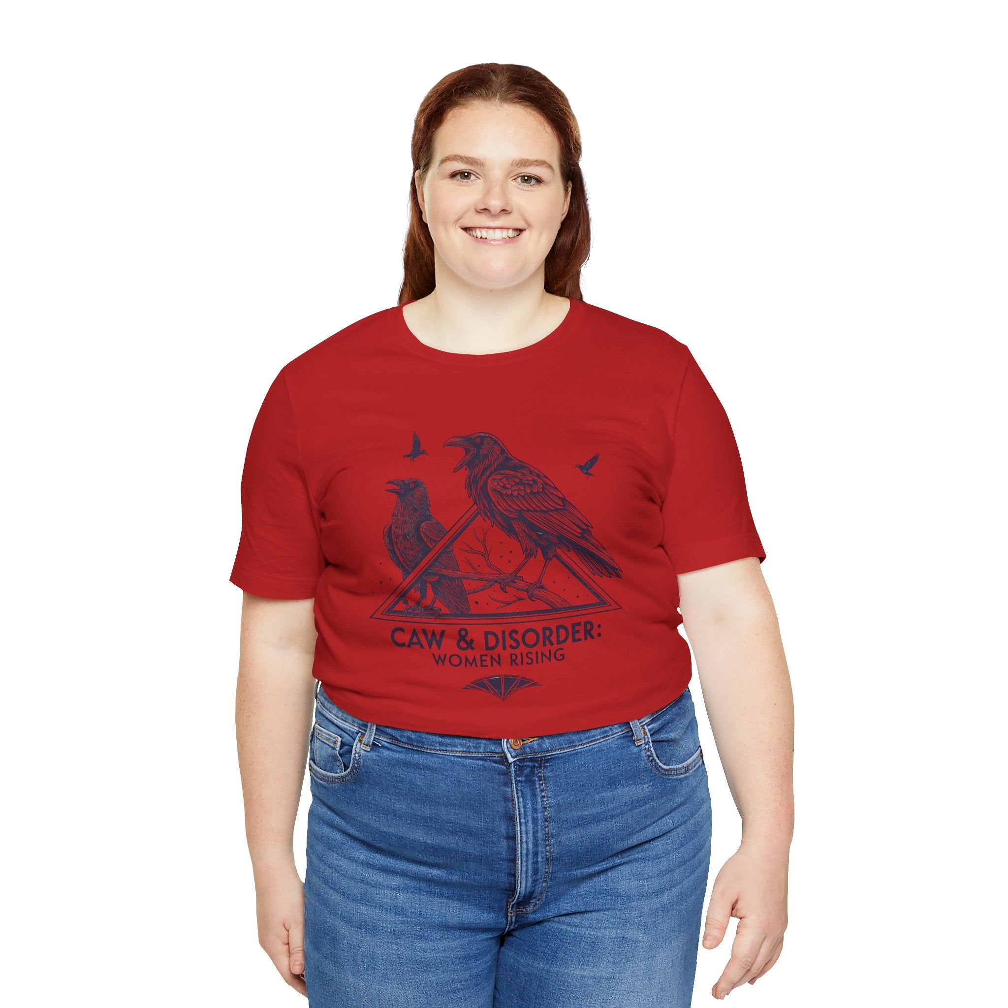 “Caw & Disorder” Tee — "Women Rising" Raven Graphic T-Shirt