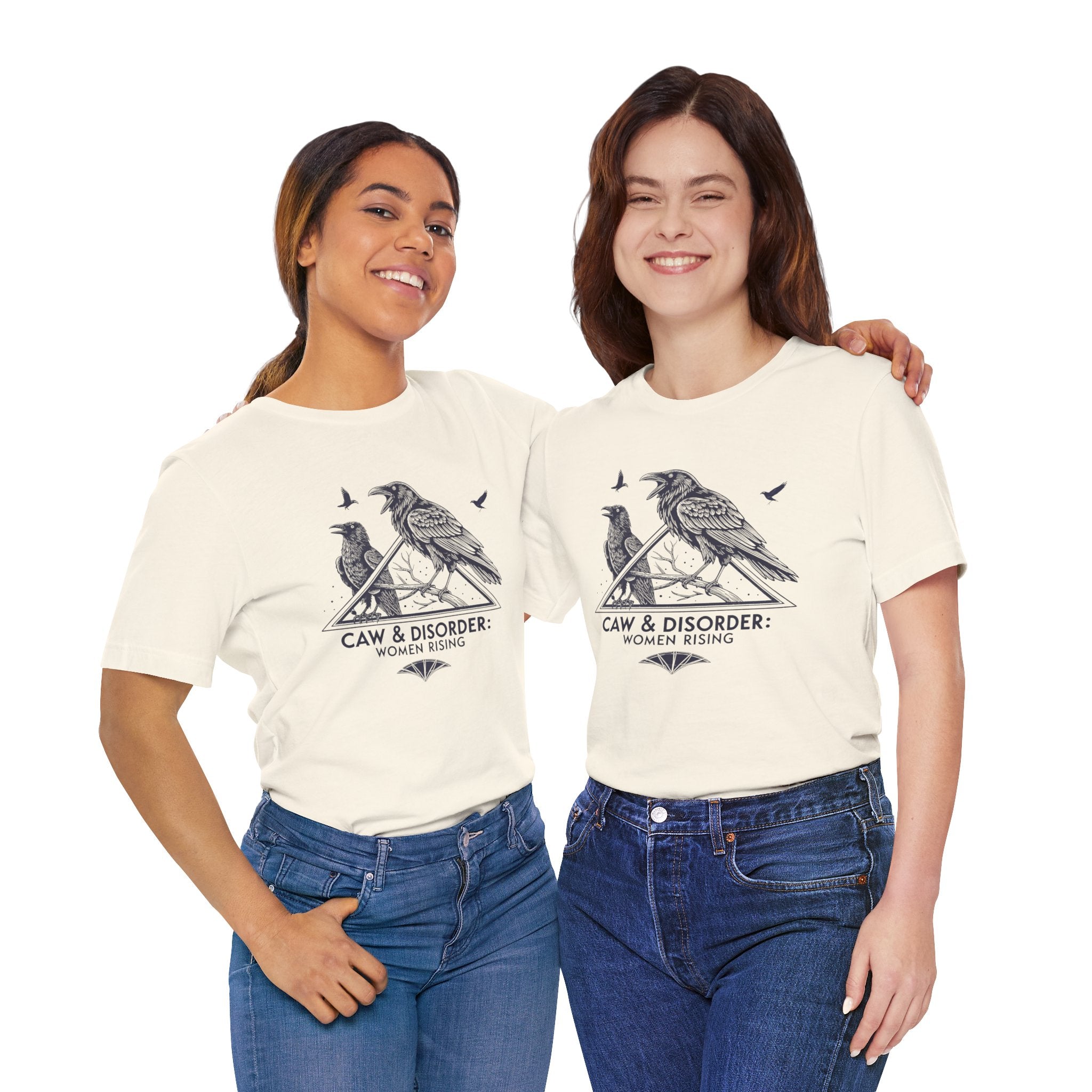 “Caw & Disorder” Tee — "Women Rising" Raven Graphic T-Shirt