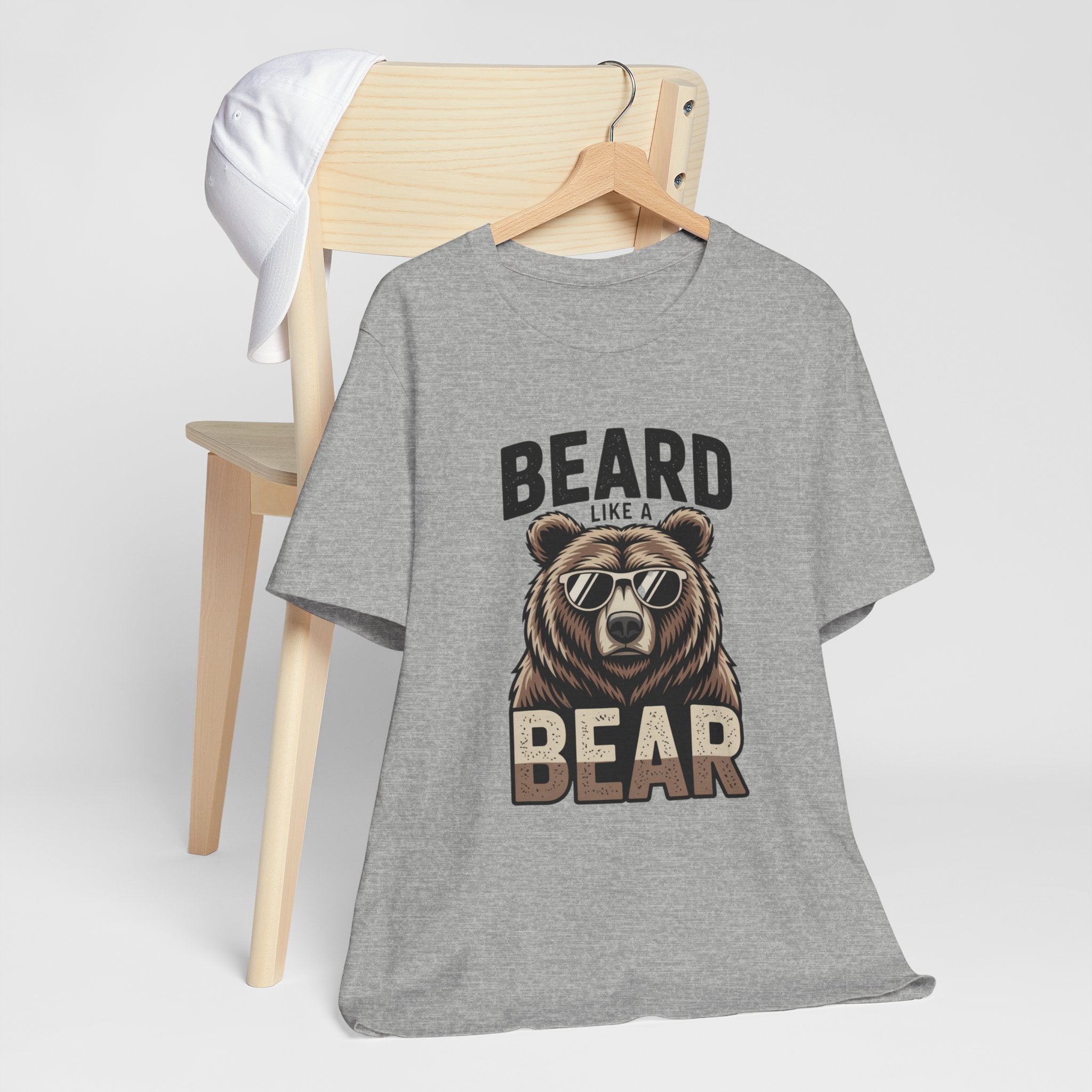 “Beard Like a Bear” T-Shirt — Retro Bear Graphic Tee