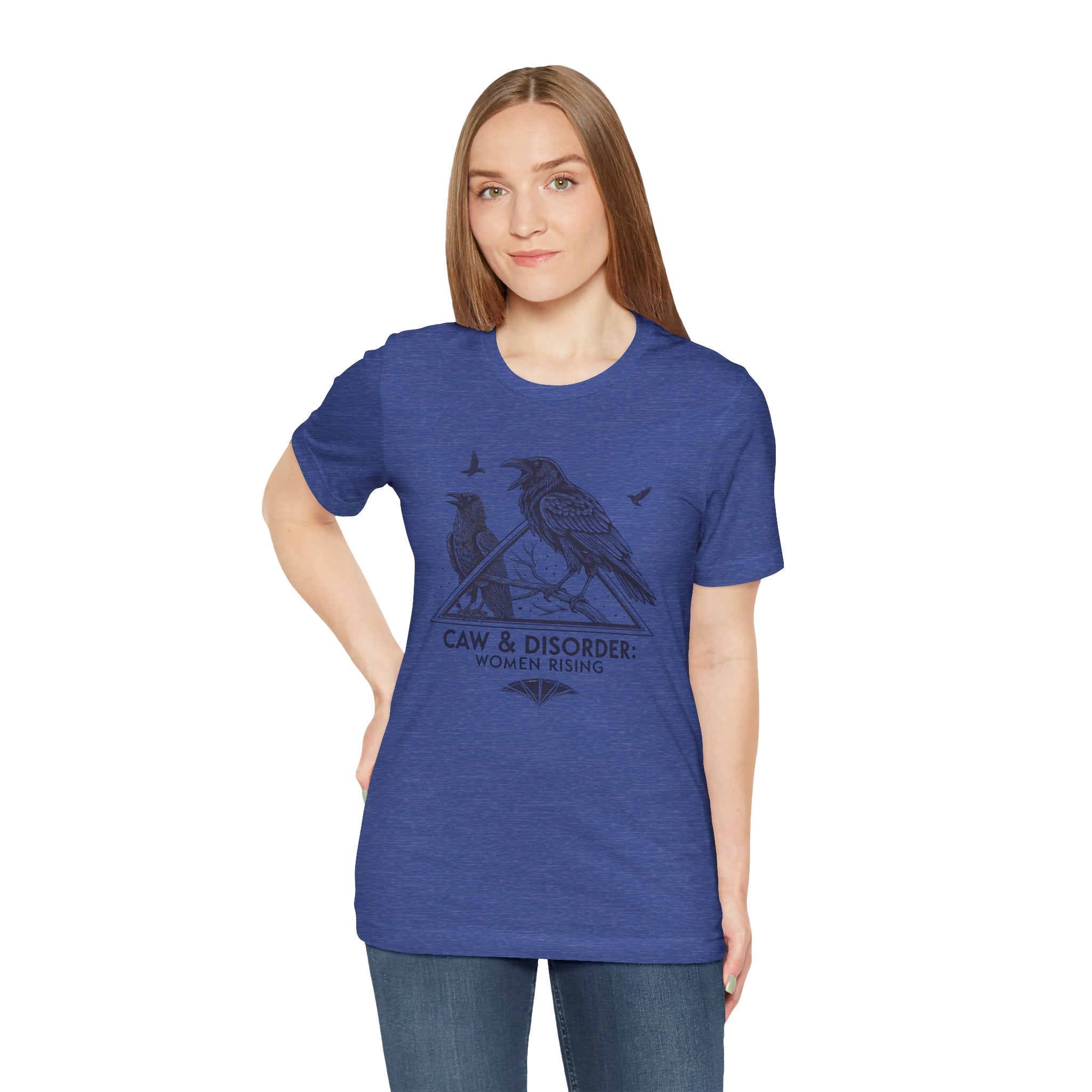 “Caw & Disorder” Tee — "Women Rising" Raven Graphic T-Shirt