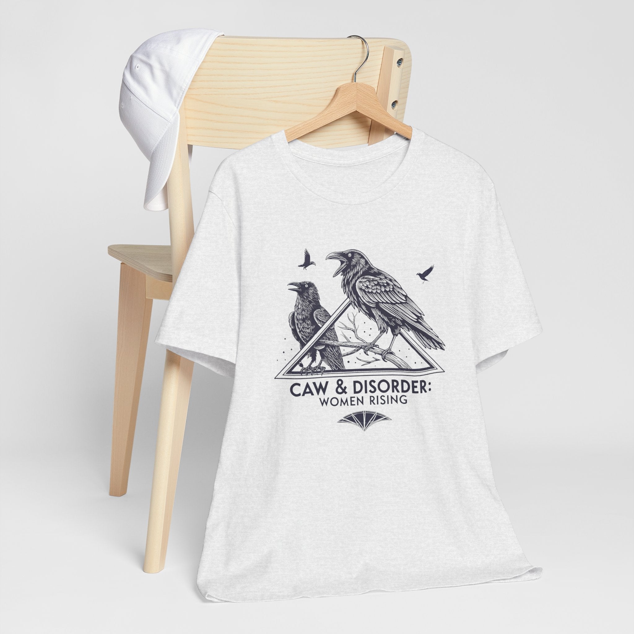 “Caw & Disorder” Tee — "Women Rising" Raven Graphic T-Shirt