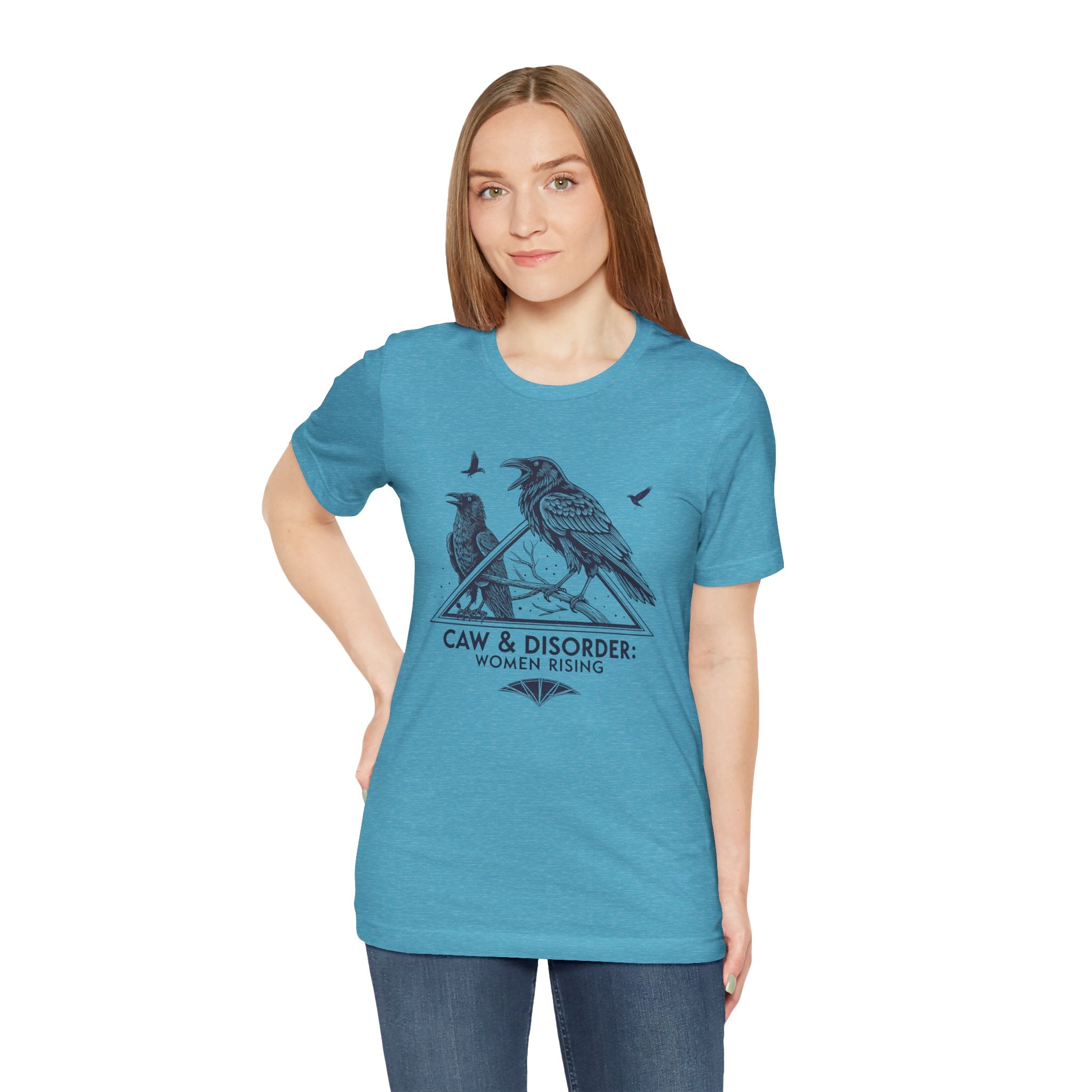 “Caw & Disorder” Tee — "Women Rising" Raven Graphic T-Shirt