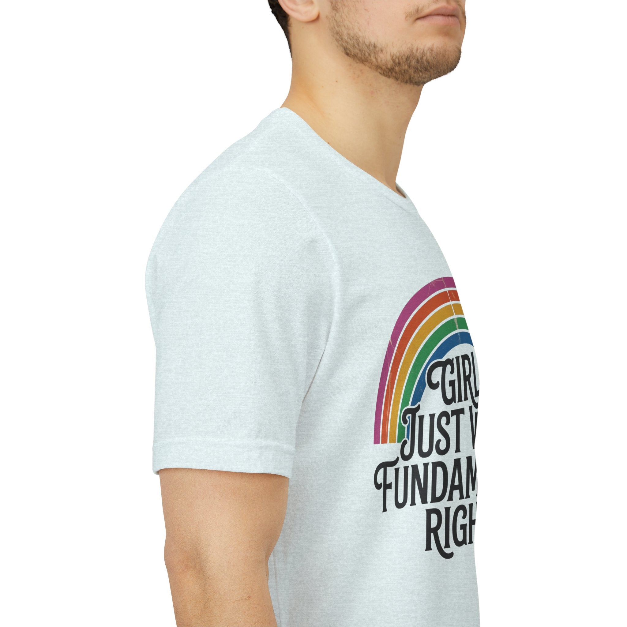 “Girls Just Want Fundamental Rights” Tee — Feminist Rainbow Graphic T-Shirt