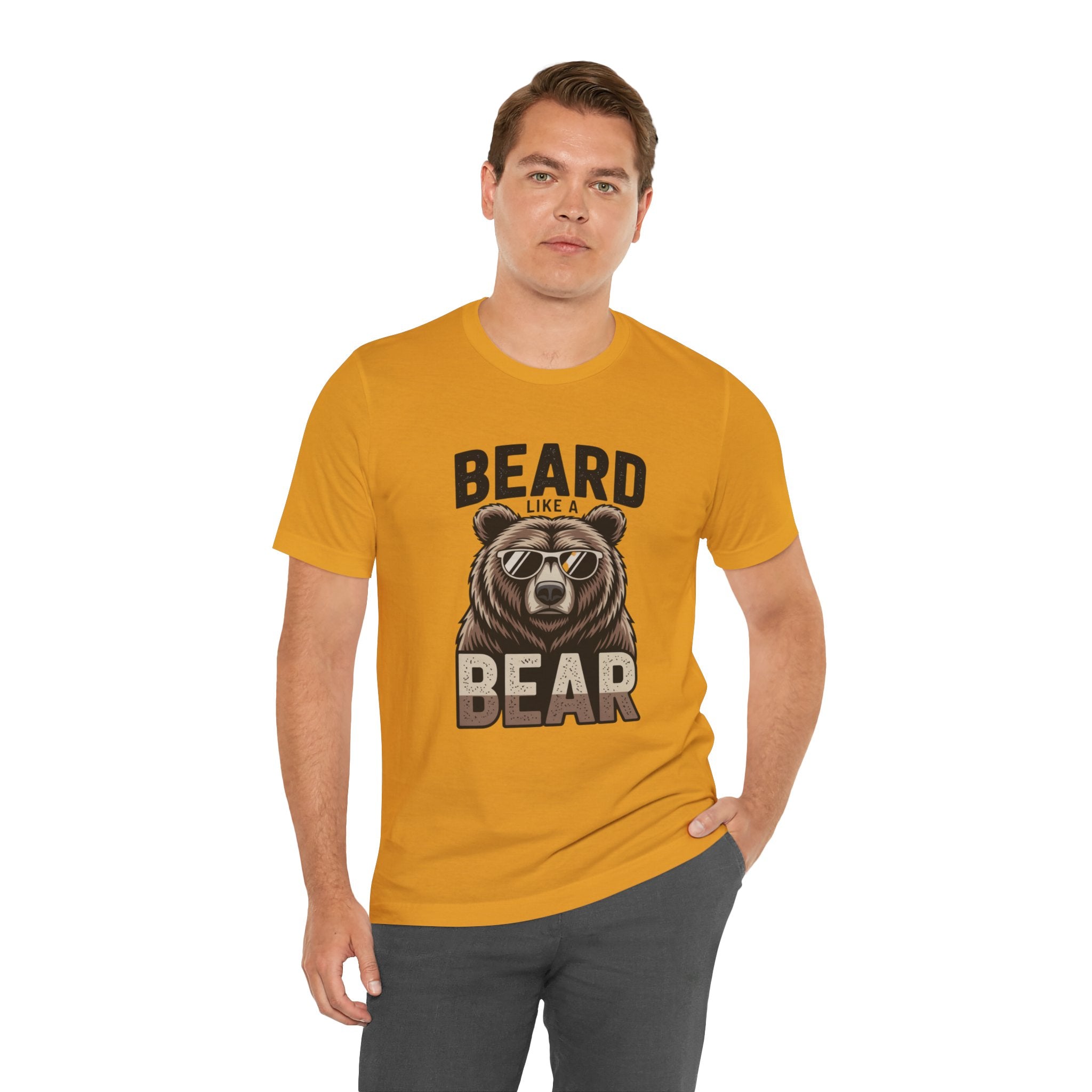 “Beard Like a Bear” T-Shirt — Retro Bear Graphic Tee