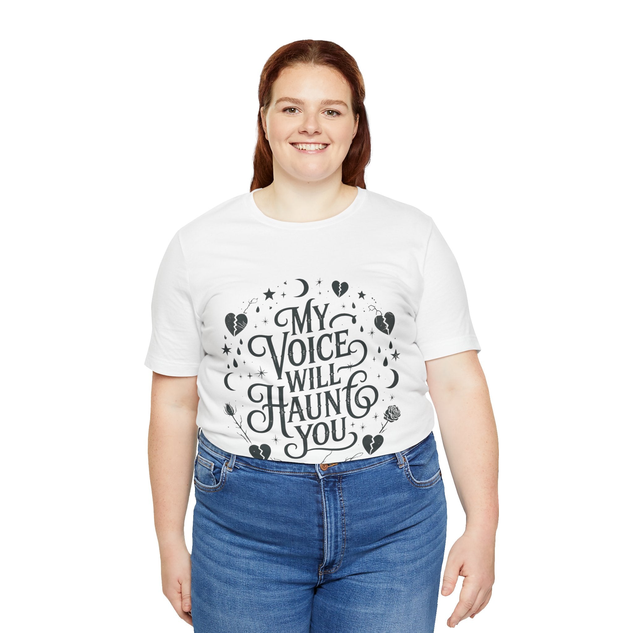 “My Voice Will Haunt You” Jersey Unisex T-Shirt