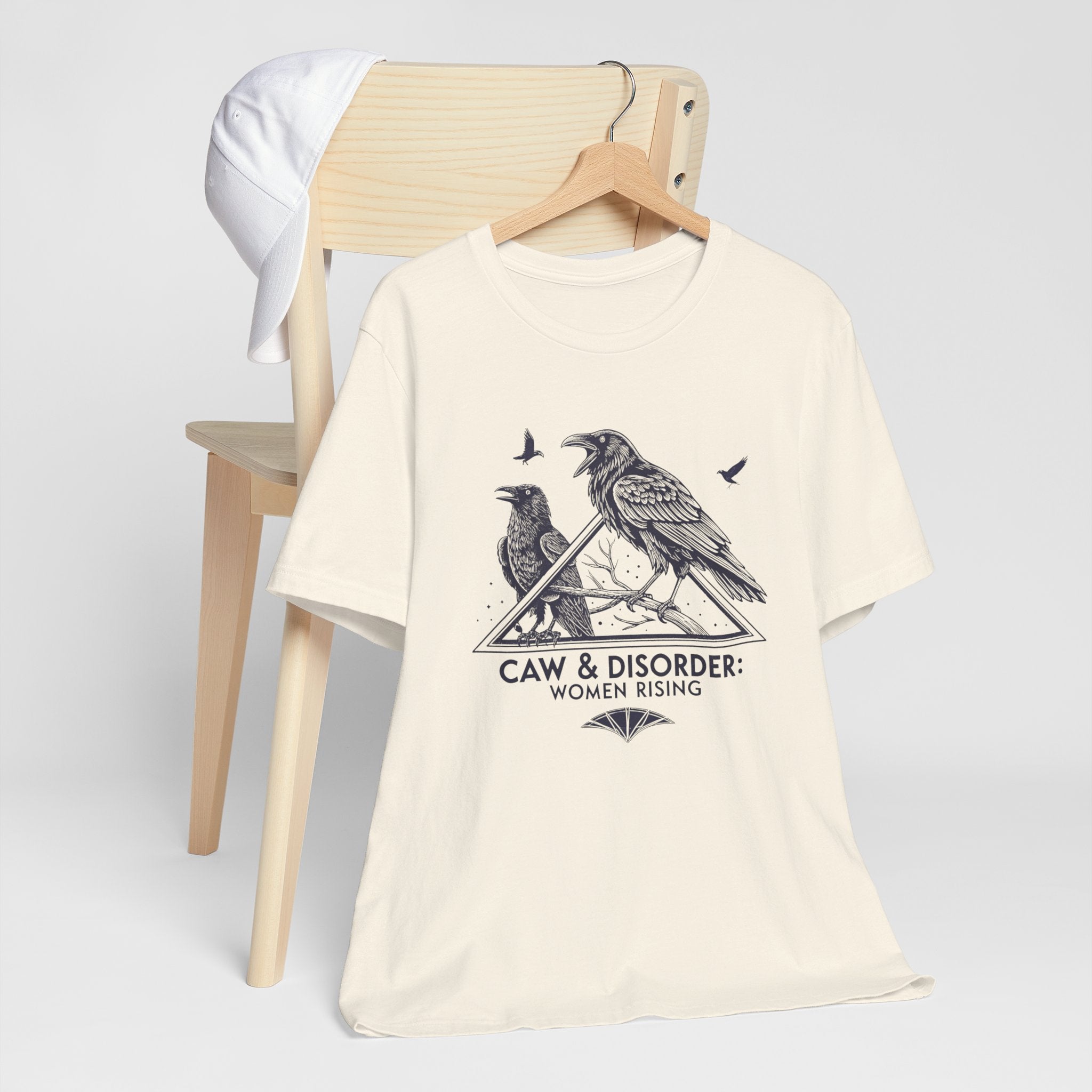 “Caw & Disorder” Tee — "Women Rising" Raven Graphic T-Shirt