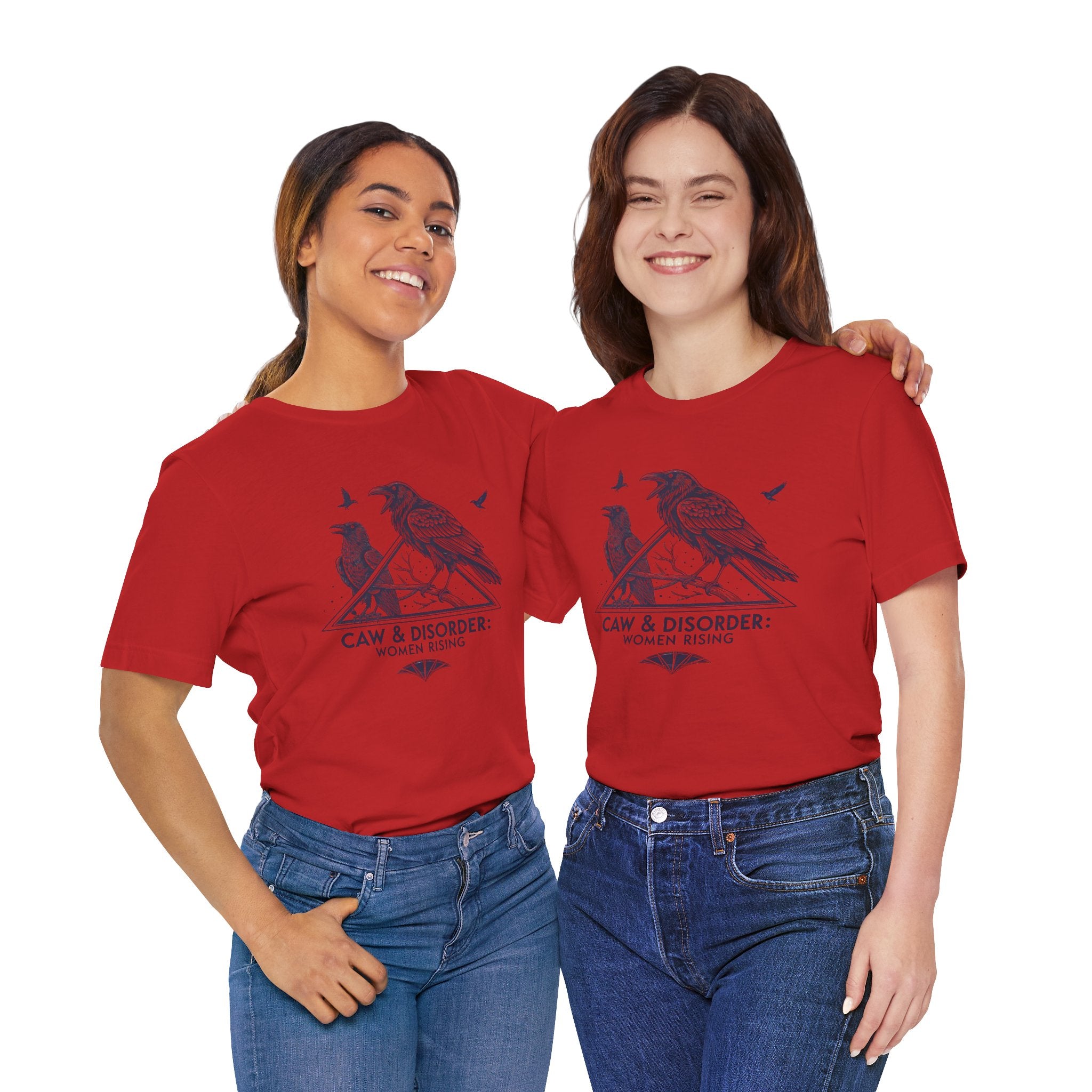 “Caw & Disorder” Tee — "Women Rising" Raven Graphic T-Shirt