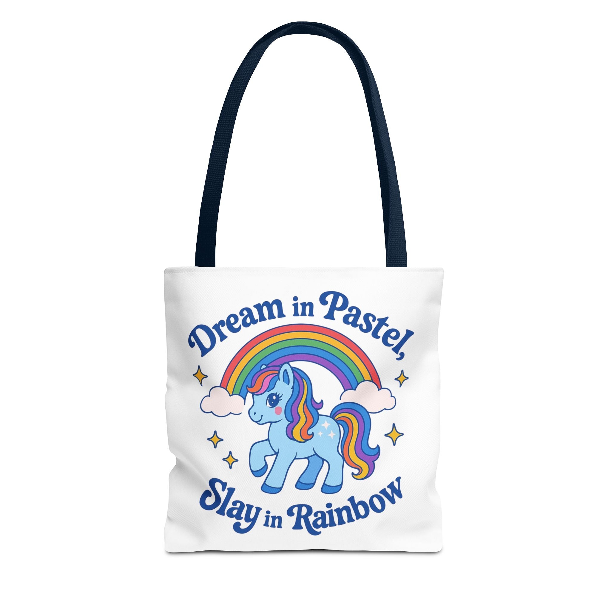 Pastel Rainbow Unicorn Tote Bag — “Dream in Pastel, Slay in Rainbow”