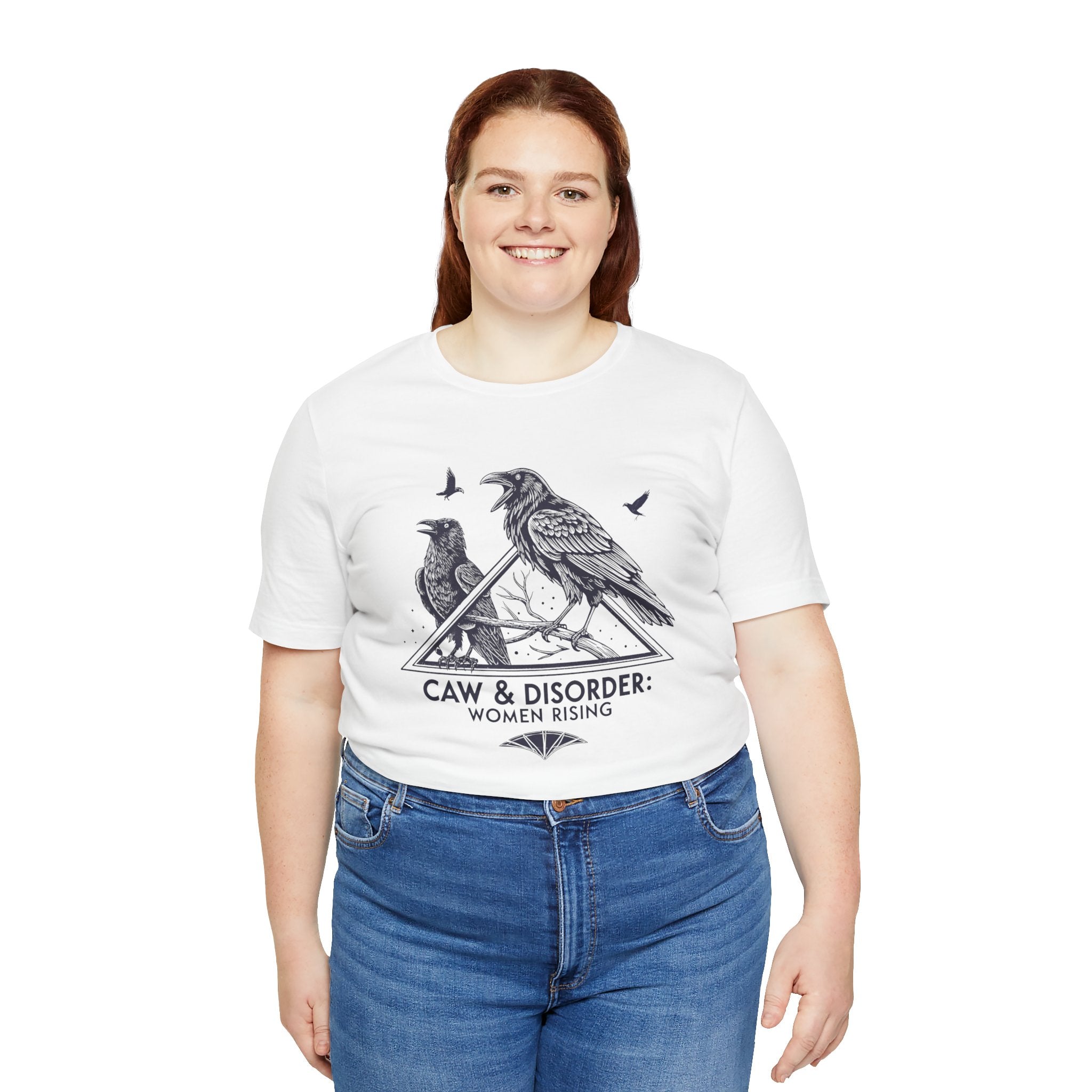 “Caw & Disorder” Tee — "Women Rising" Raven Graphic T-Shirt