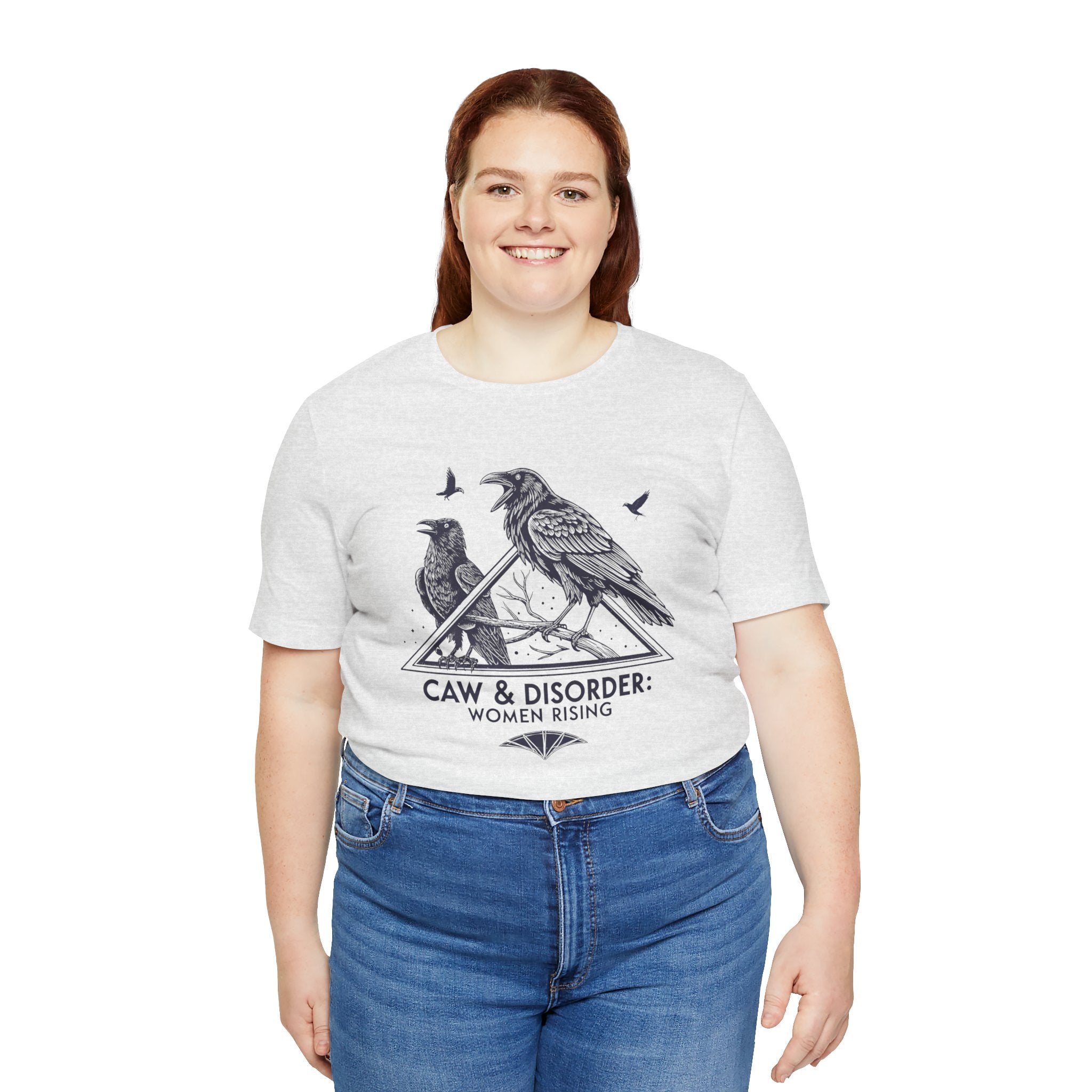 “Caw & Disorder” Tee — "Women Rising" Raven Graphic T-Shirt