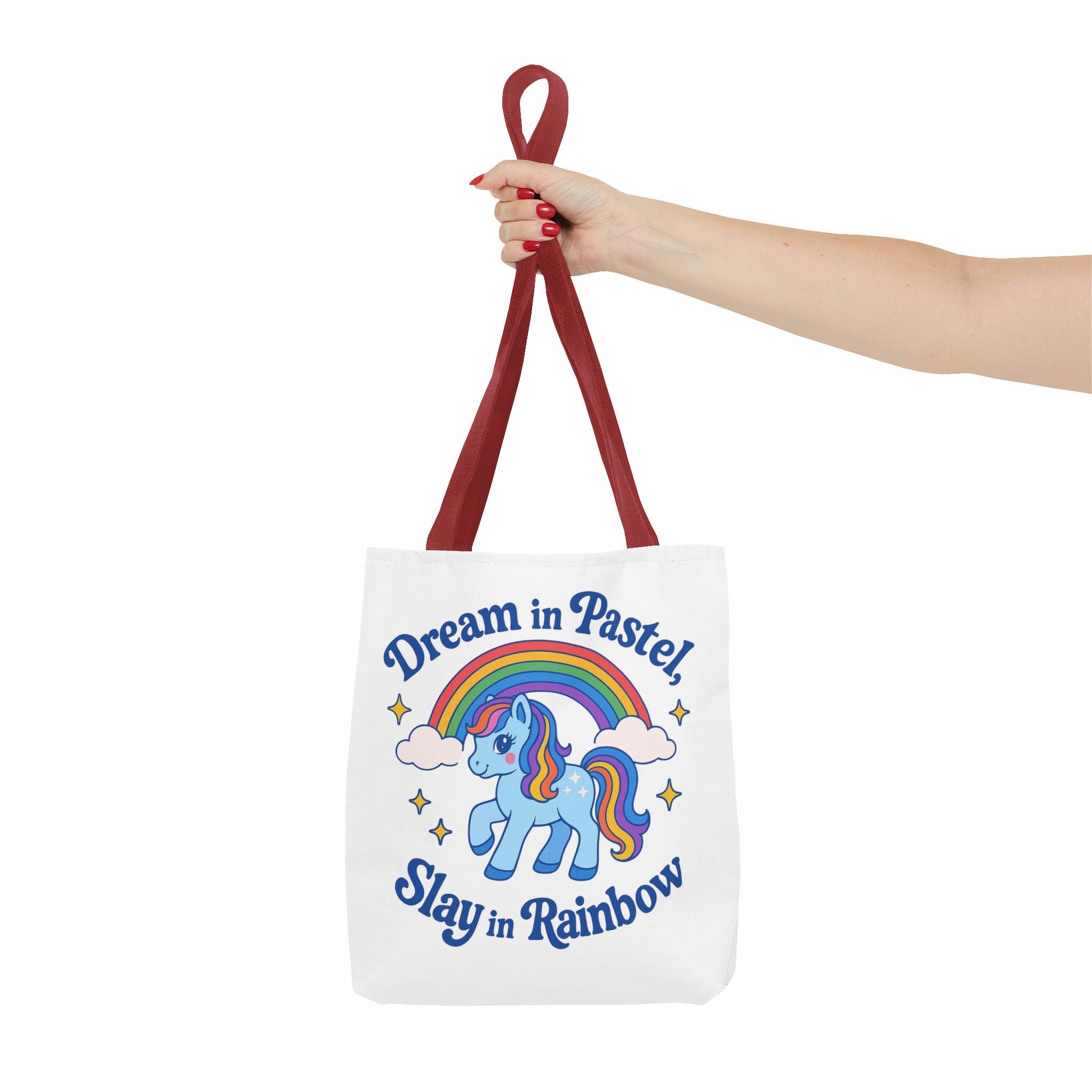 Pastel Rainbow Unicorn Tote Bag — “Dream in Pastel, Slay in Rainbow”