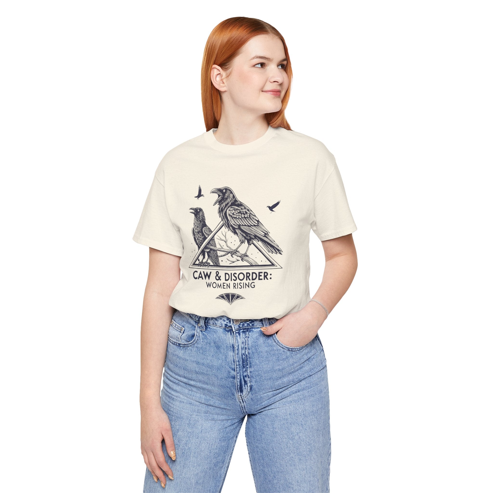 “Caw & Disorder” Tee — "Women Rising" Raven Graphic T-Shirt