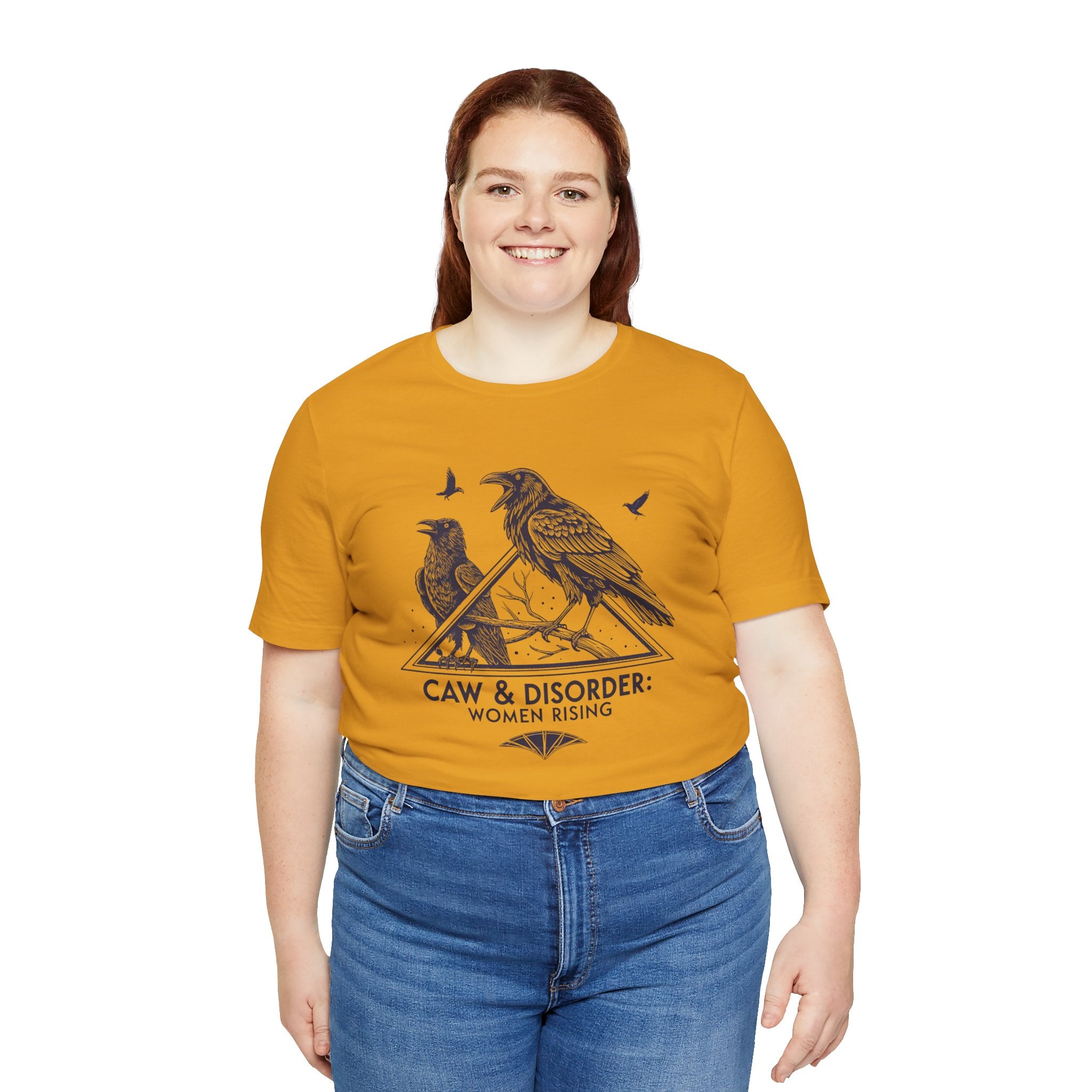 “Caw & Disorder” Tee — "Women Rising" Raven Graphic T-Shirt