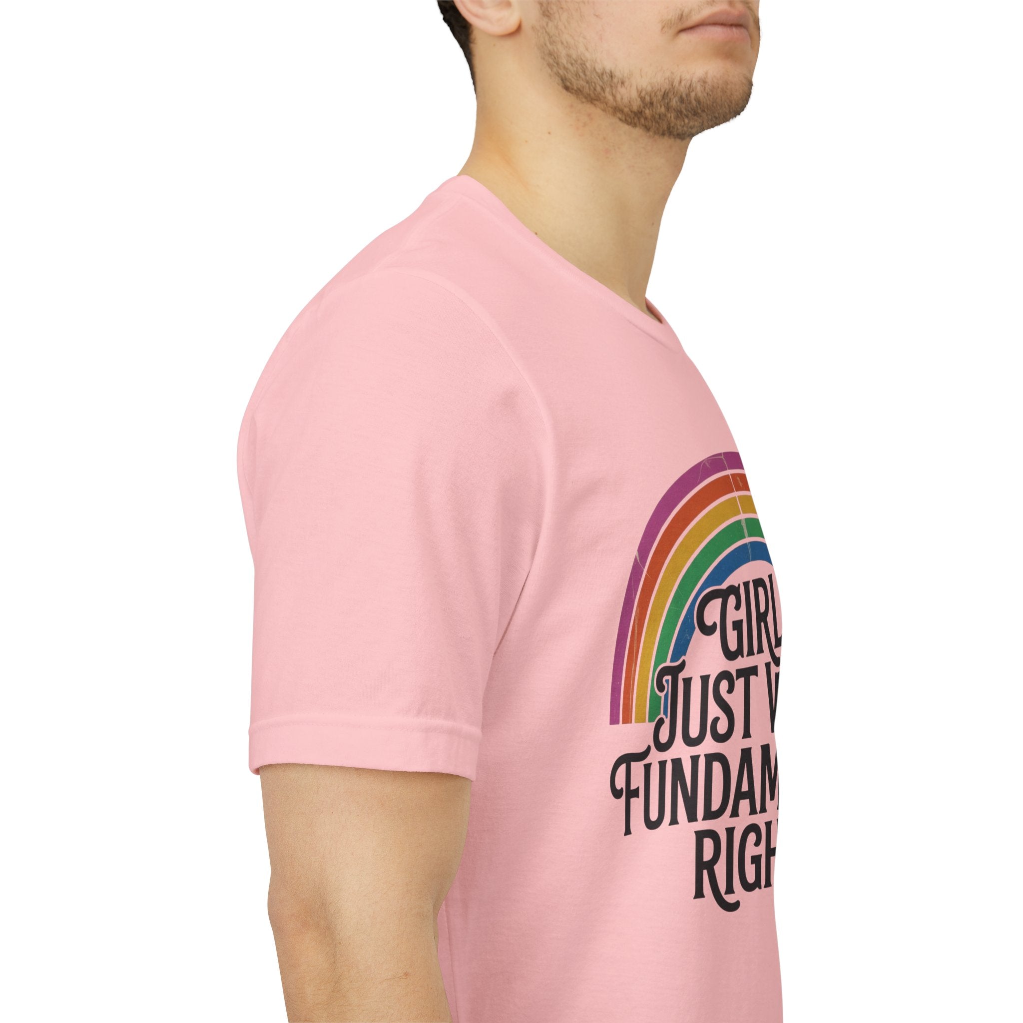 “Girls Just Want Fundamental Rights” Tee — Feminist Rainbow Graphic T-Shirt