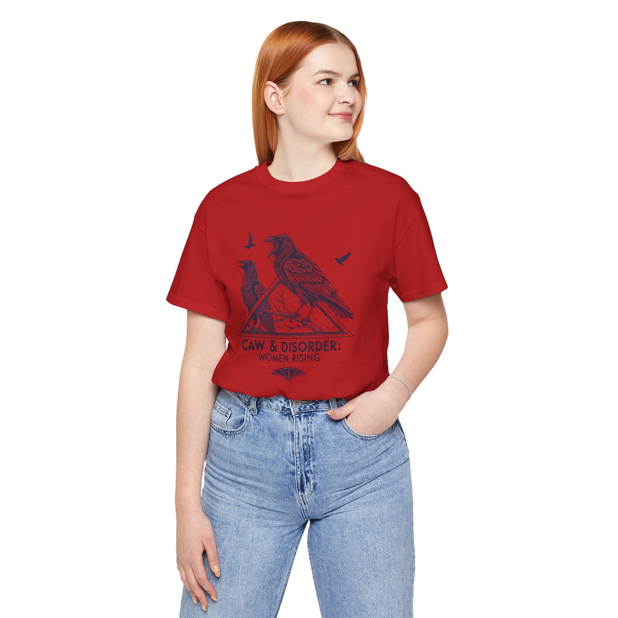 “Caw & Disorder” Tee — "Women Rising" Raven Graphic T-Shirt