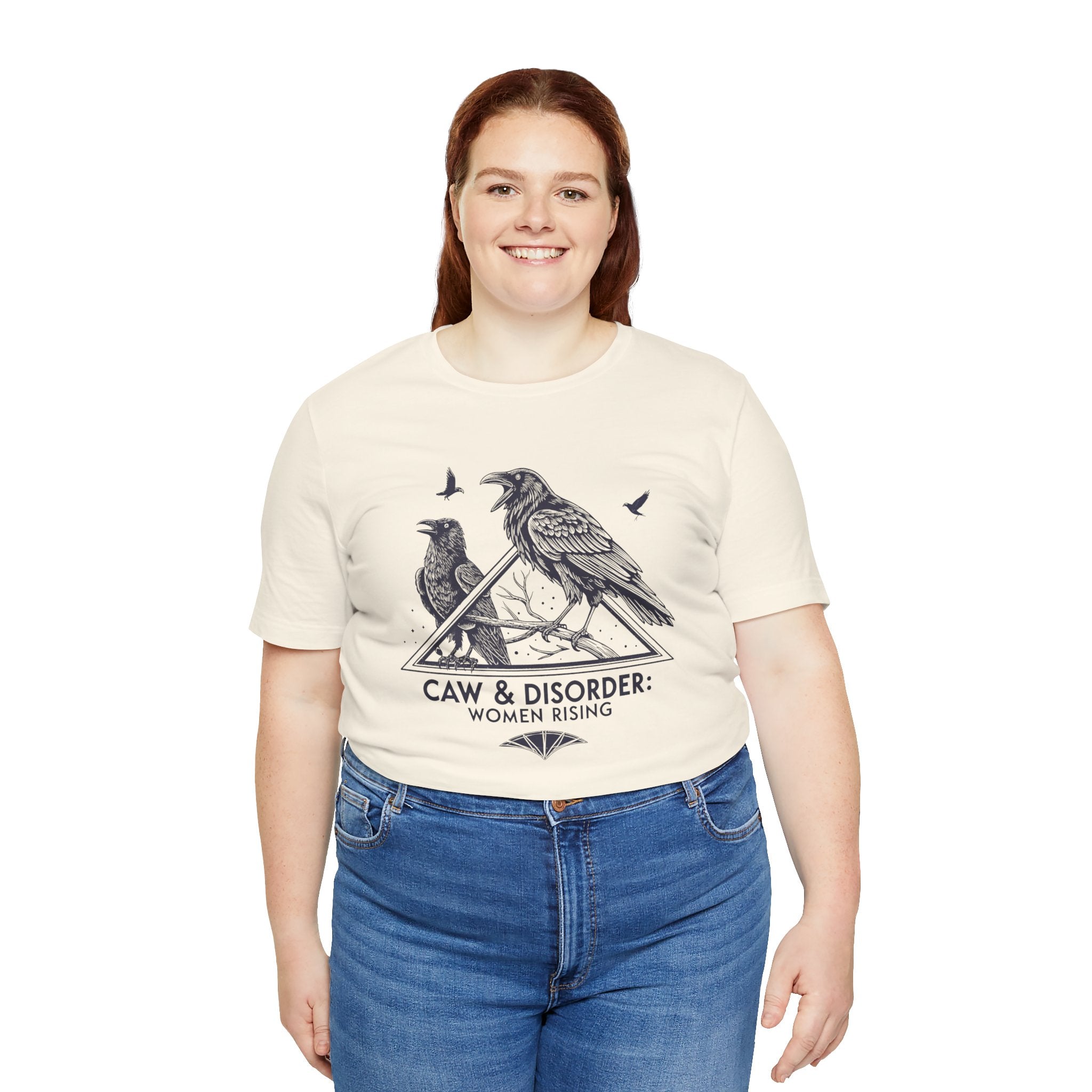 “Caw & Disorder” Tee — "Women Rising" Raven Graphic T-Shirt