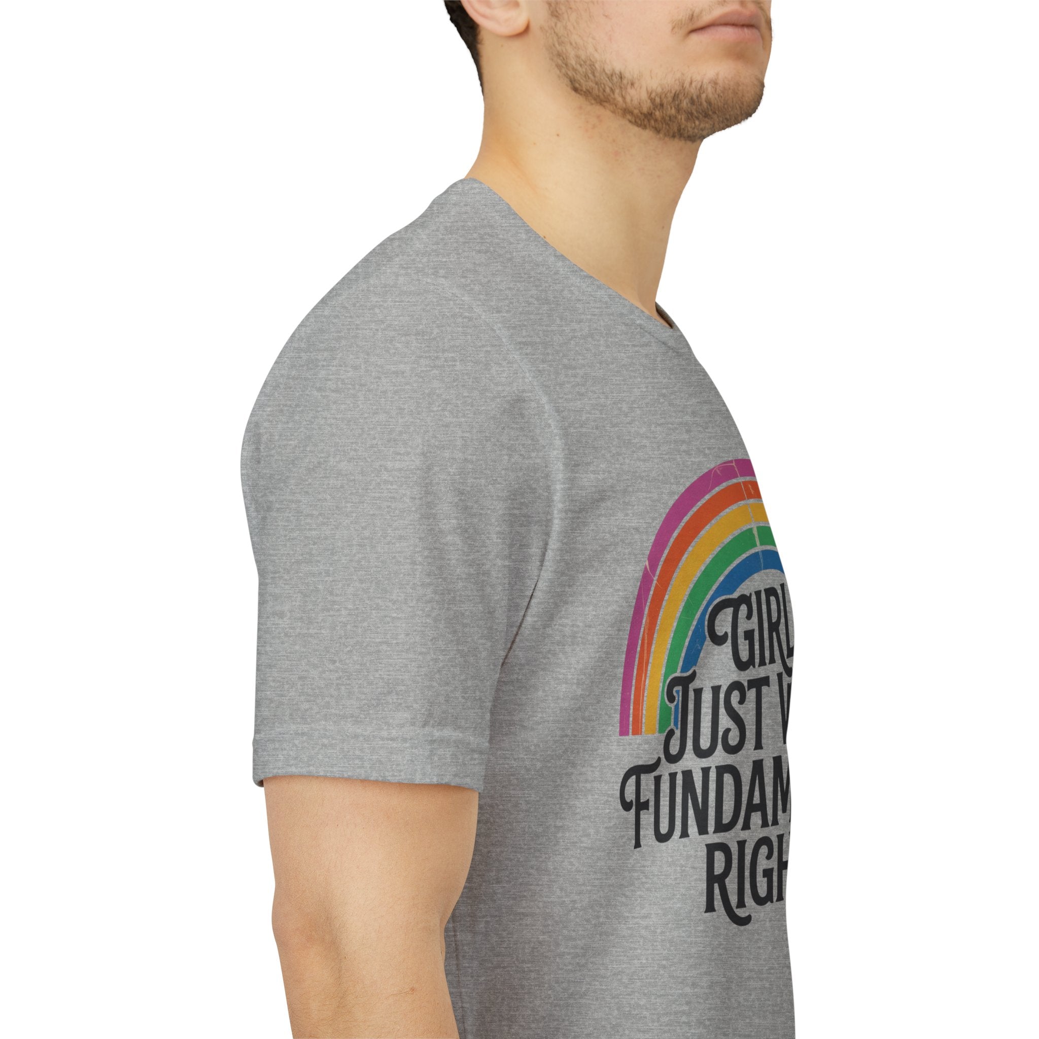 “Girls Just Want Fundamental Rights” Tee — Feminist Rainbow Graphic T-Shirt