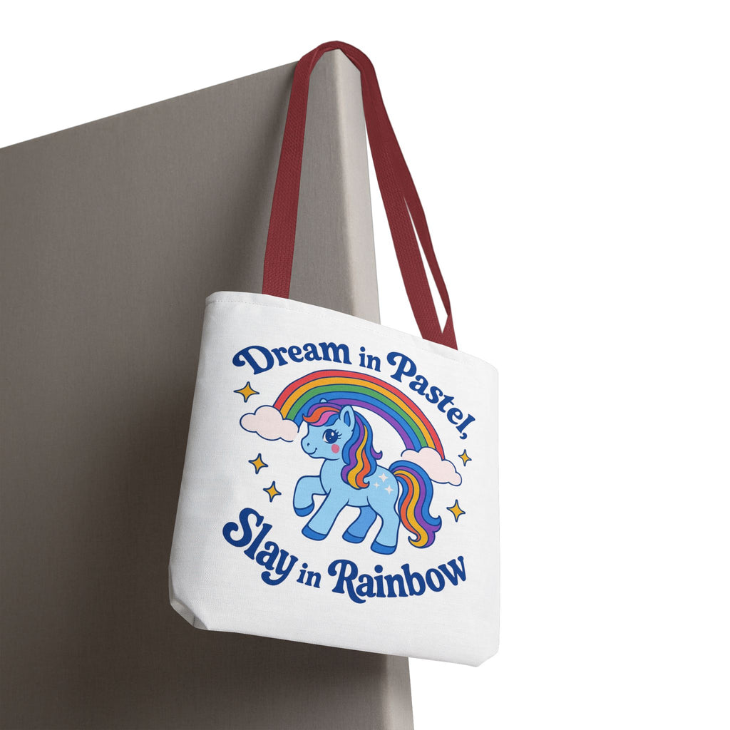 Pastel Rainbow Unicorn Tote Bag — “Dream in Pastel, Slay in Rainbow”