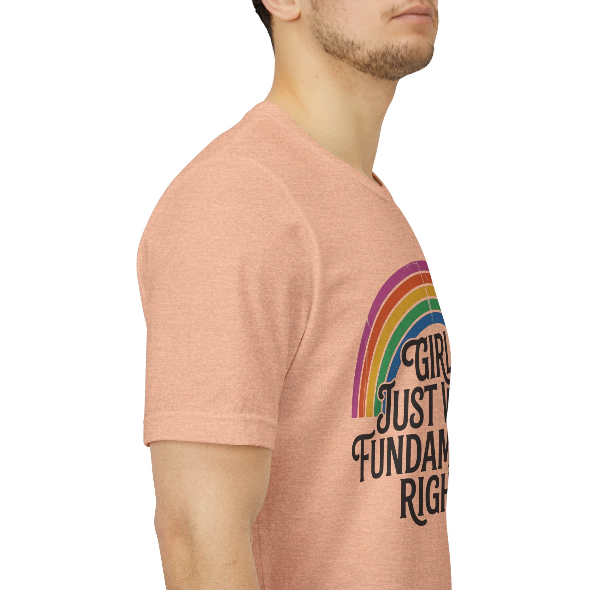 “Girls Just Want Fundamental Rights” Tee — Feminist Rainbow Graphic T-Shirt