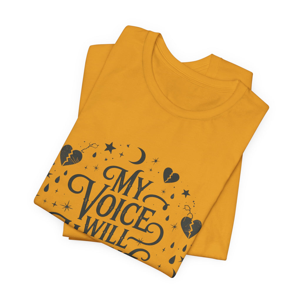 “My Voice Will Haunt You” Jersey Unisex T-Shirt