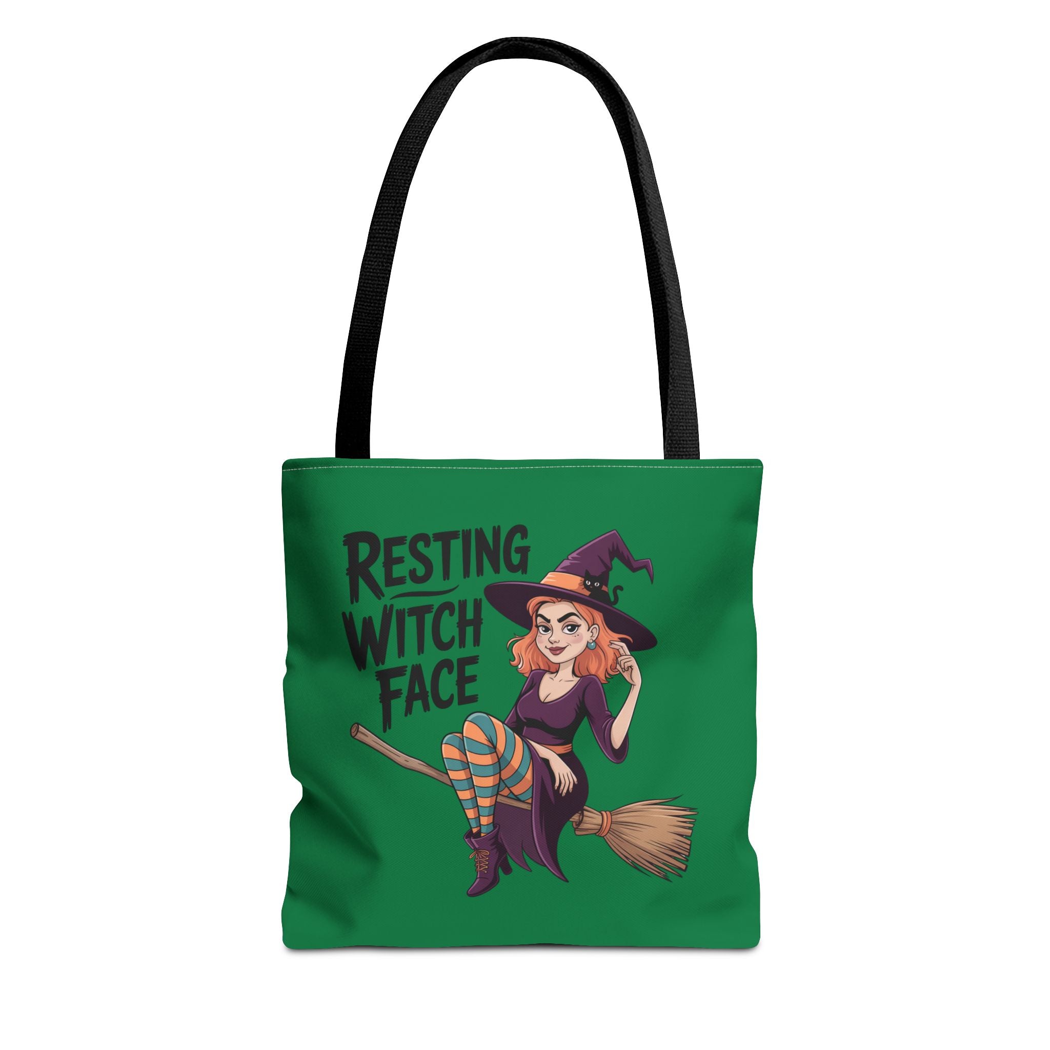 “Resting Witch Face” Tote Bag — Halloween Witch Illustration Tote