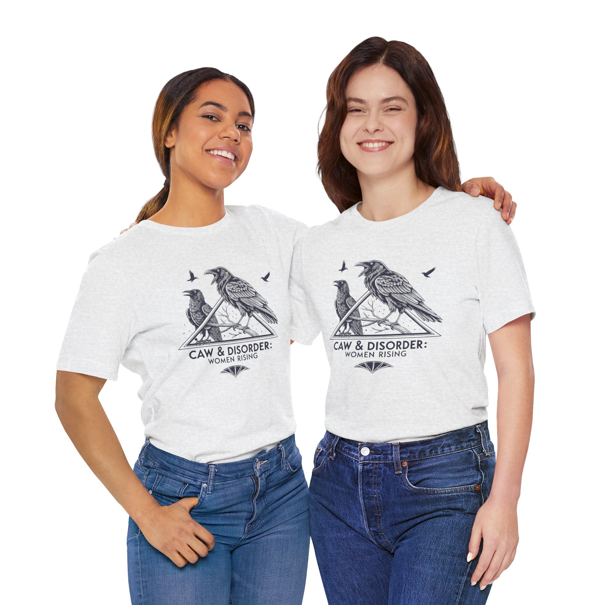 “Caw & Disorder” Tee — "Women Rising" Raven Graphic T-Shirt