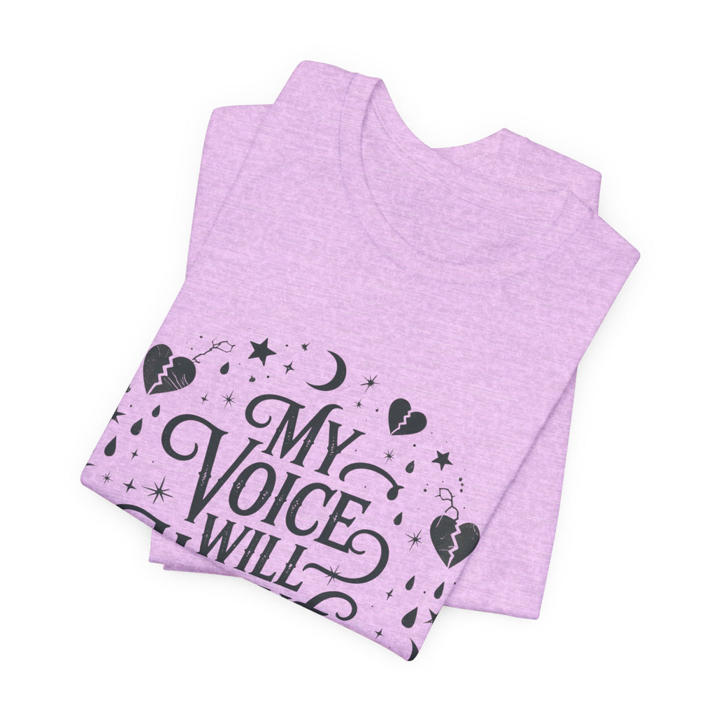 “My Voice Will Haunt You” Jersey Unisex T-Shirt