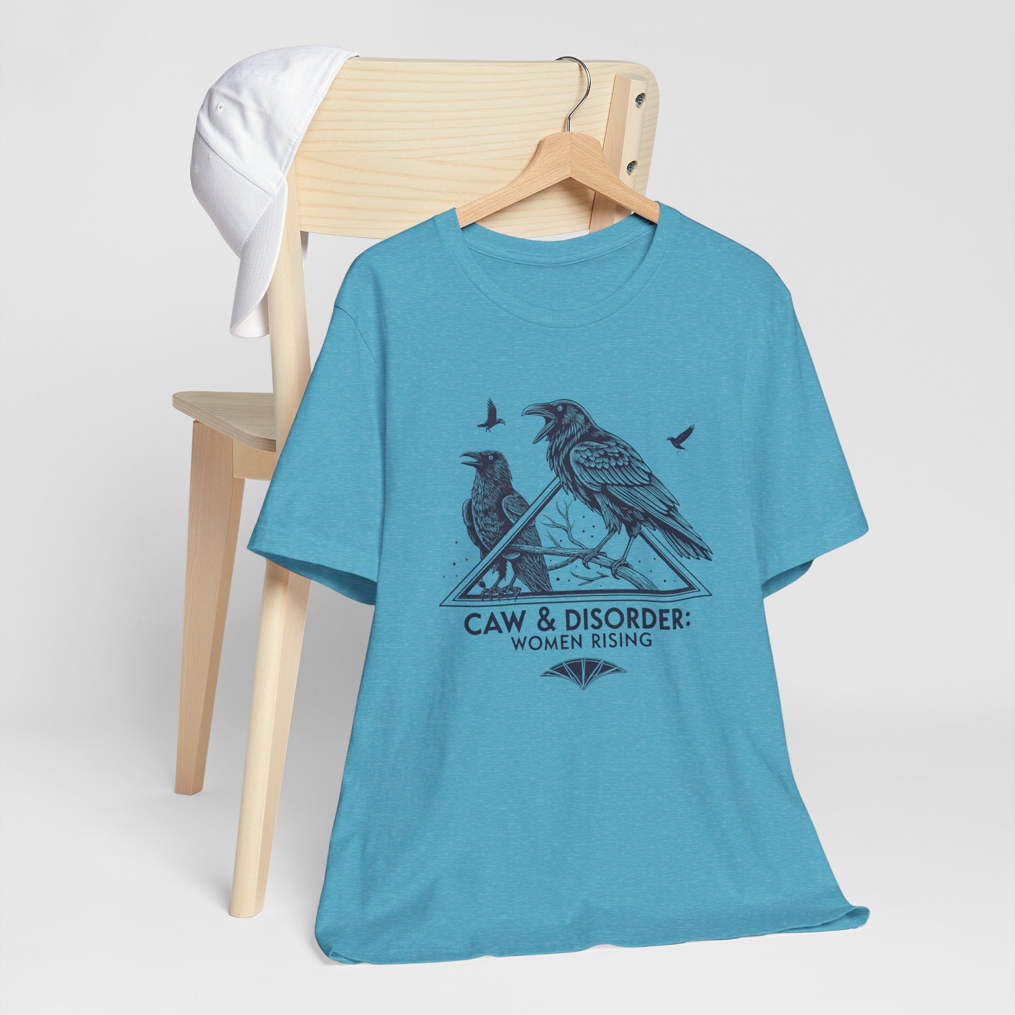 “Caw & Disorder” Tee — "Women Rising" Raven Graphic T-Shirt