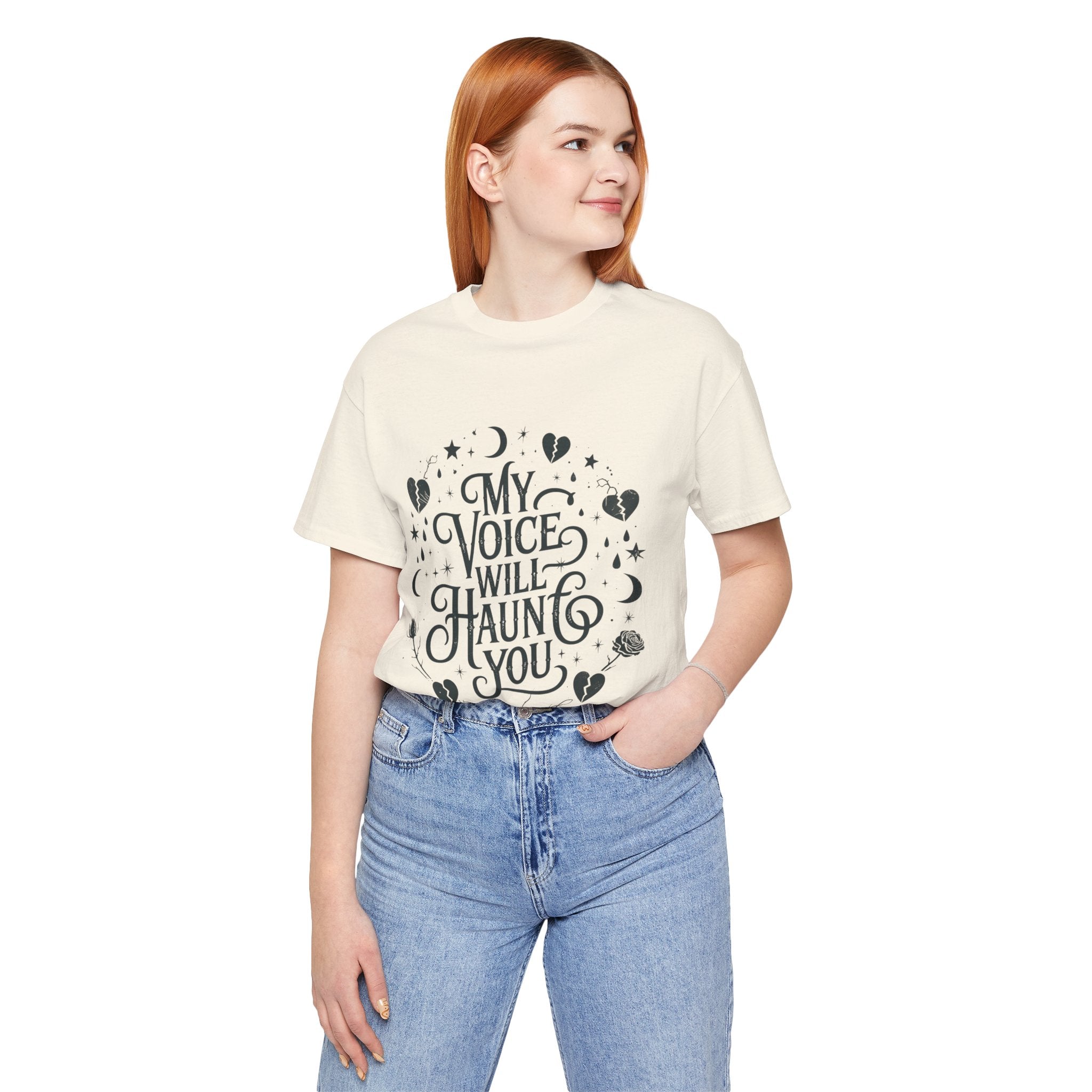“My Voice Will Haunt You” Jersey Unisex T-Shirt