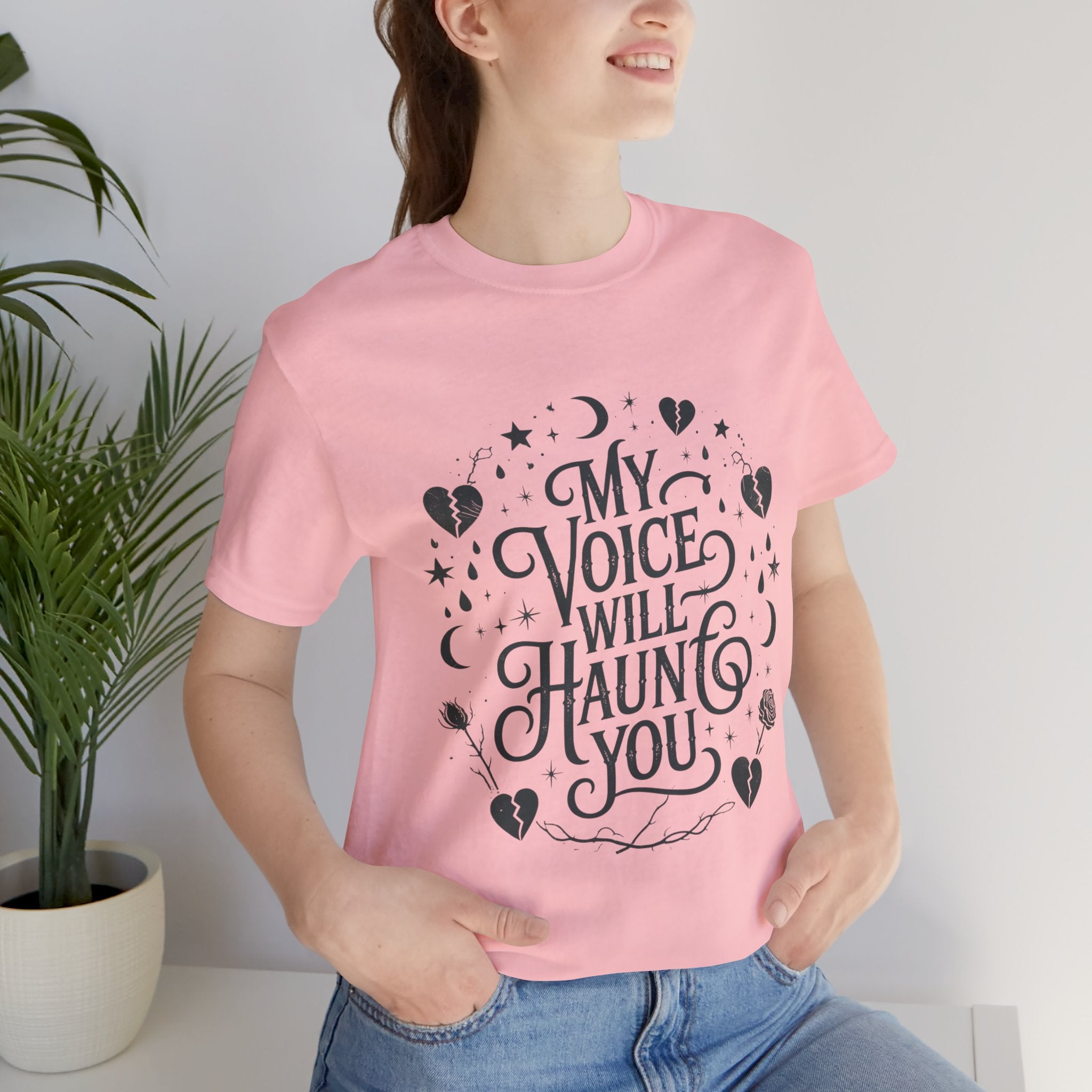 “My Voice Will Haunt You” Jersey Unisex T-Shirt