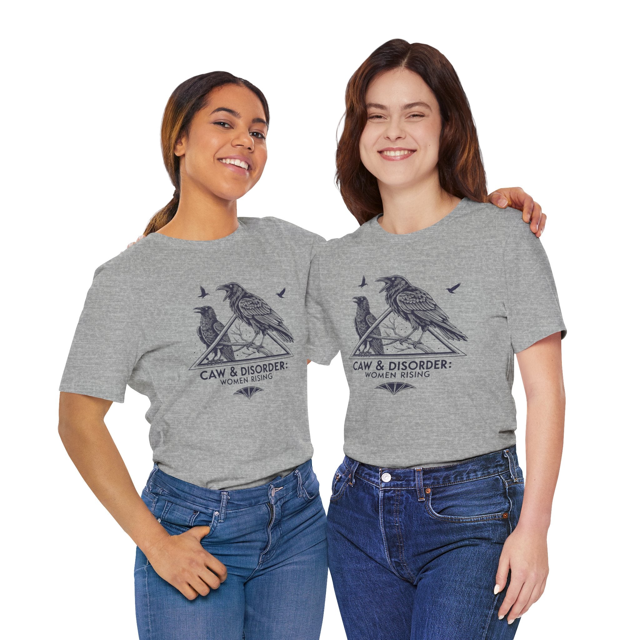 “Caw & Disorder” Tee — "Women Rising" Raven Graphic T-Shirt