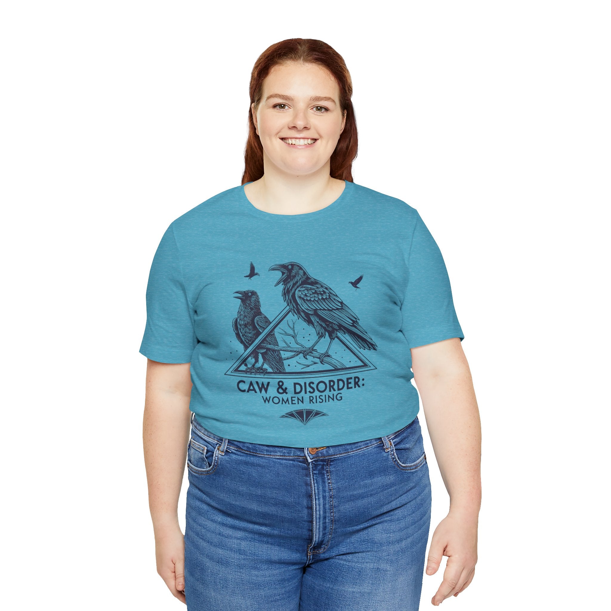 “Caw & Disorder” Tee — "Women Rising" Raven Graphic T-Shirt