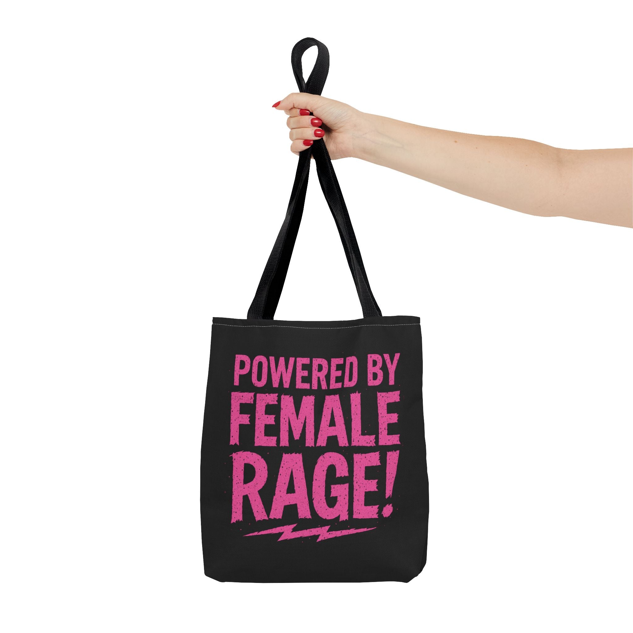 "Powered by Female Rage" Tote Bag - Feminist Statement Tote
