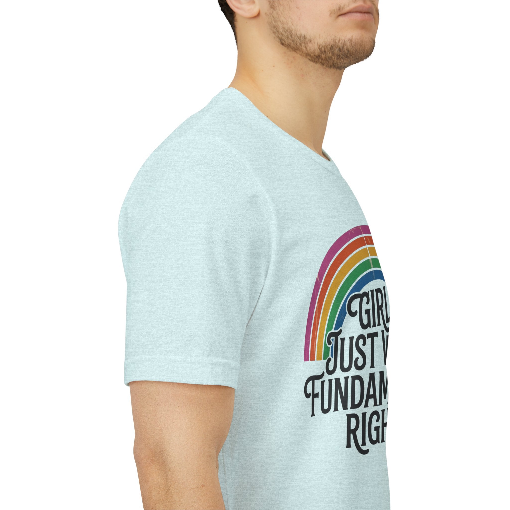 “Girls Just Want Fundamental Rights” Tee — Feminist Rainbow Graphic T-Shirt