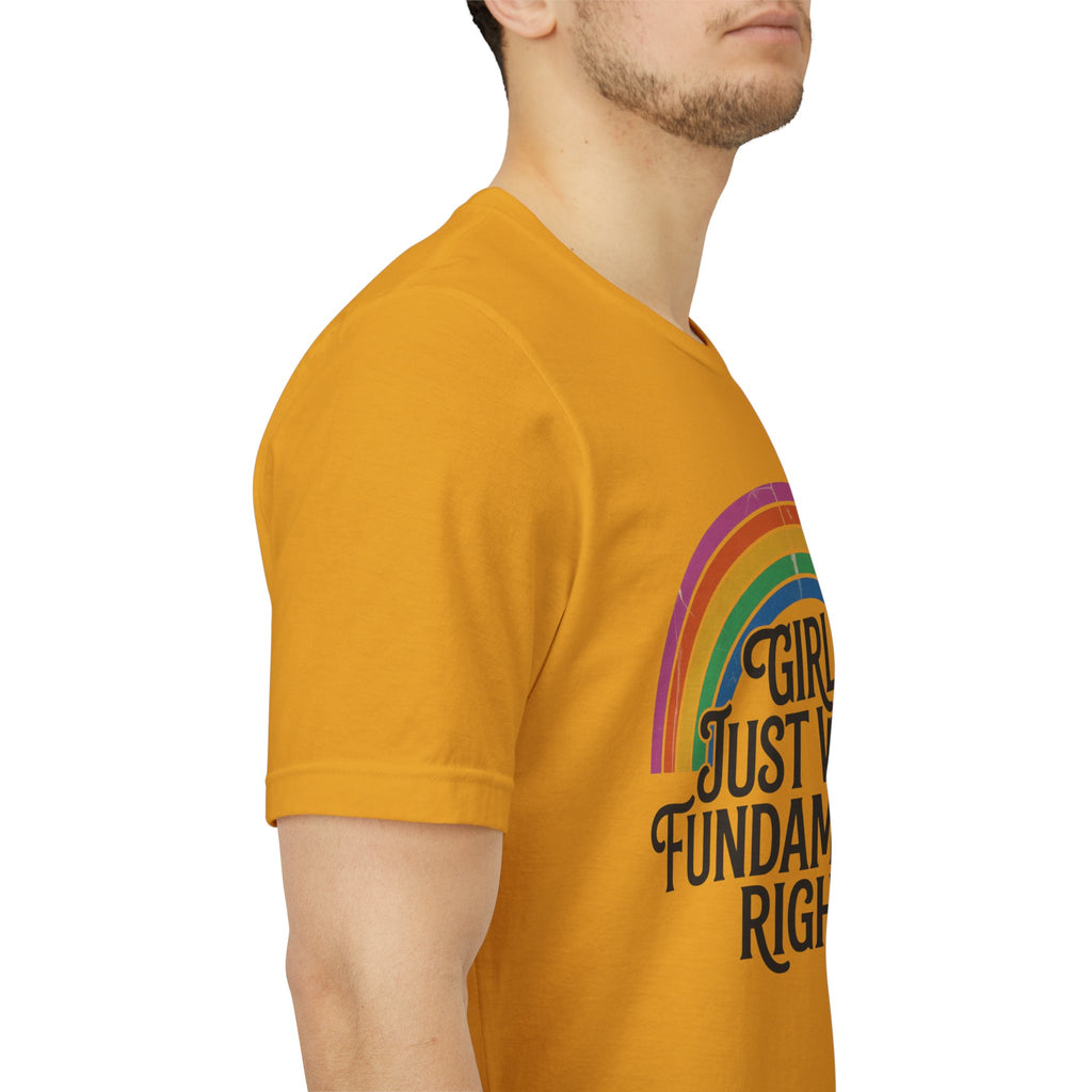 “Girls Just Want Fundamental Rights” Tee — Feminist Rainbow Graphic T-Shirt