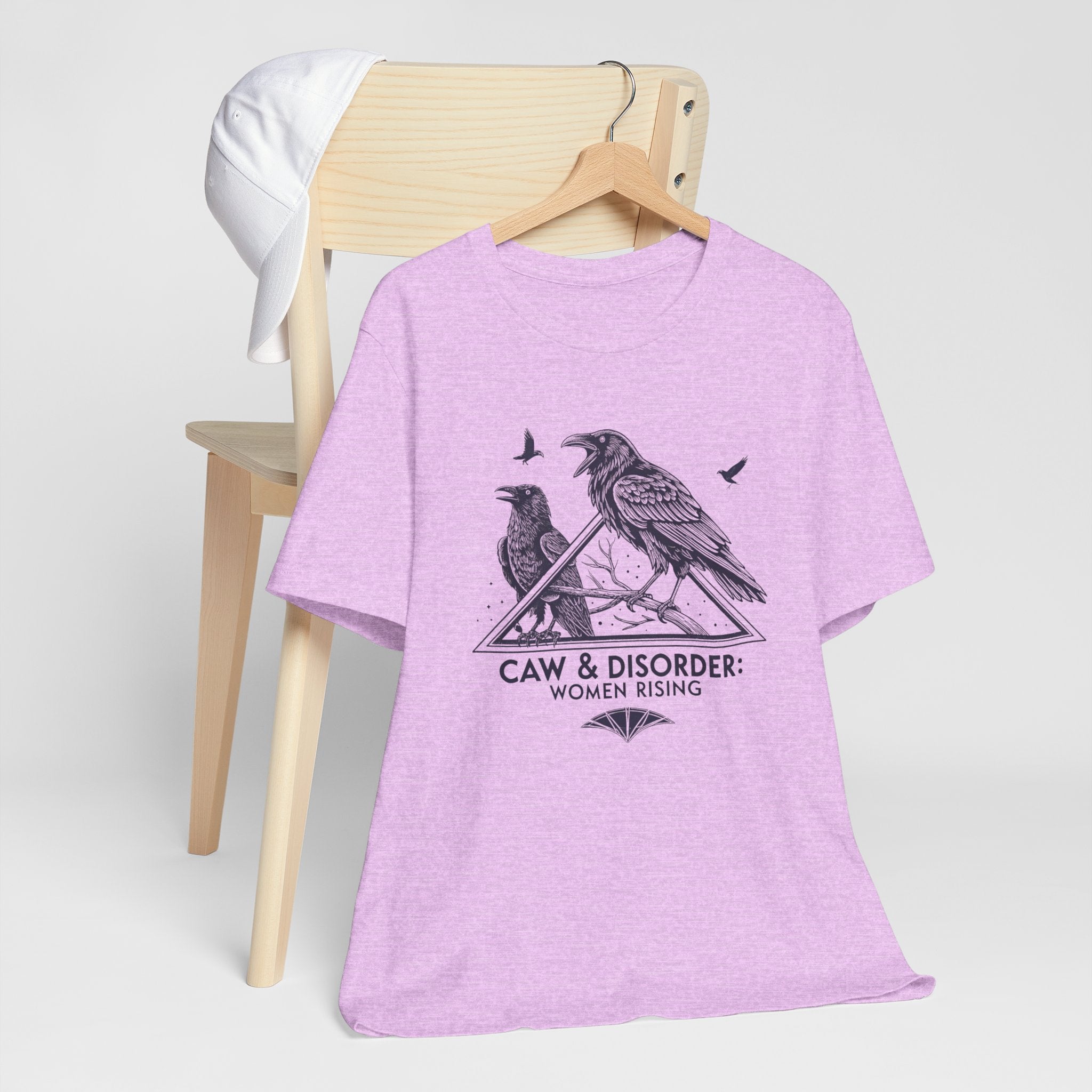 “Caw & Disorder” Tee — "Women Rising" Raven Graphic T-Shirt