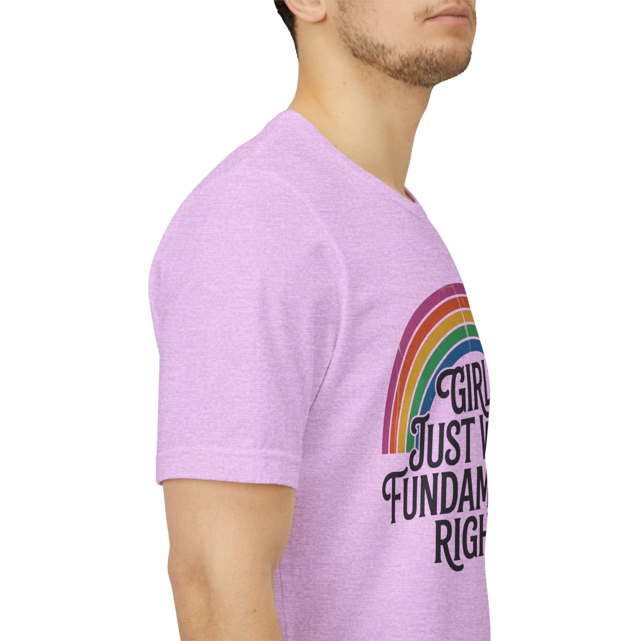 “Girls Just Want Fundamental Rights” Tee — Feminist Rainbow Graphic T-Shirt