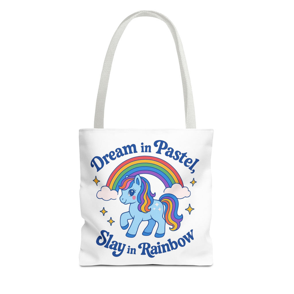 Pastel Rainbow Unicorn Tote Bag — “Dream in Pastel, Slay in Rainbow”