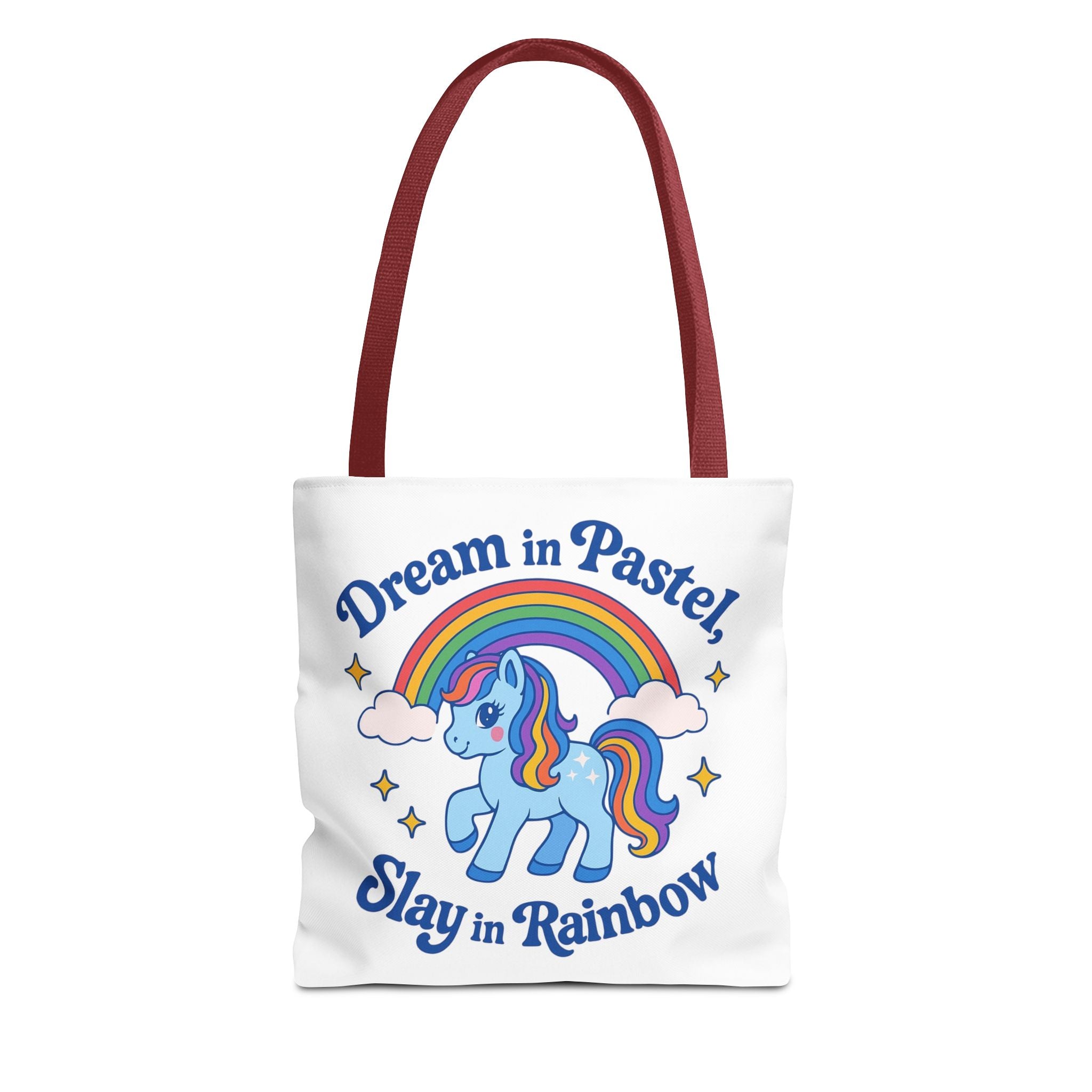 Pastel Rainbow Unicorn Tote Bag — “Dream in Pastel, Slay in Rainbow”
