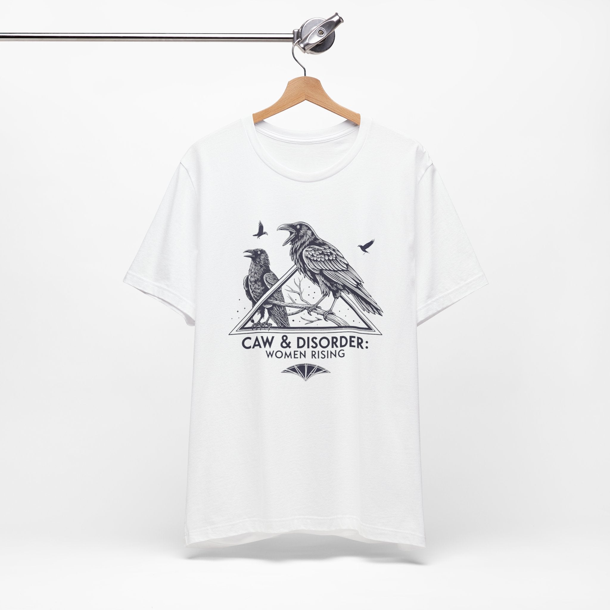 “Caw & Disorder” Tee — "Women Rising" Raven Graphic T-Shirt