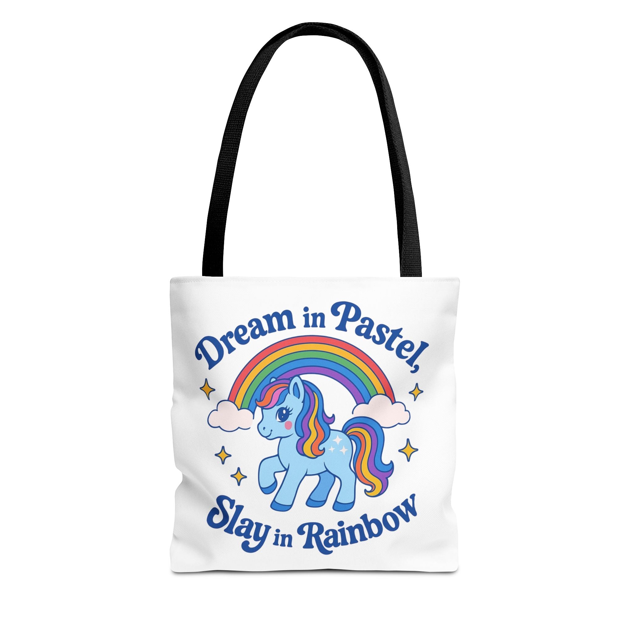Pastel Rainbow Unicorn Tote Bag — “Dream in Pastel, Slay in Rainbow”