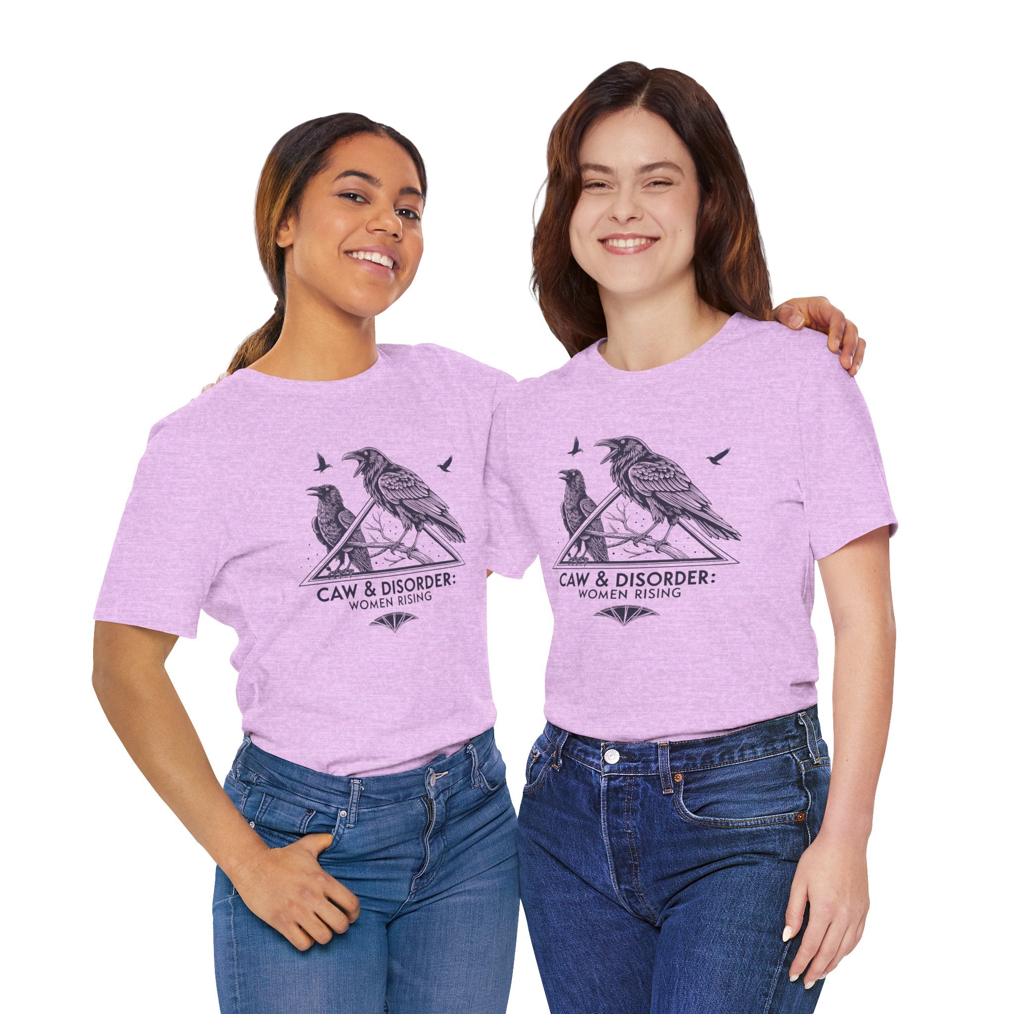“Caw & Disorder” Tee — "Women Rising" Raven Graphic T-Shirt