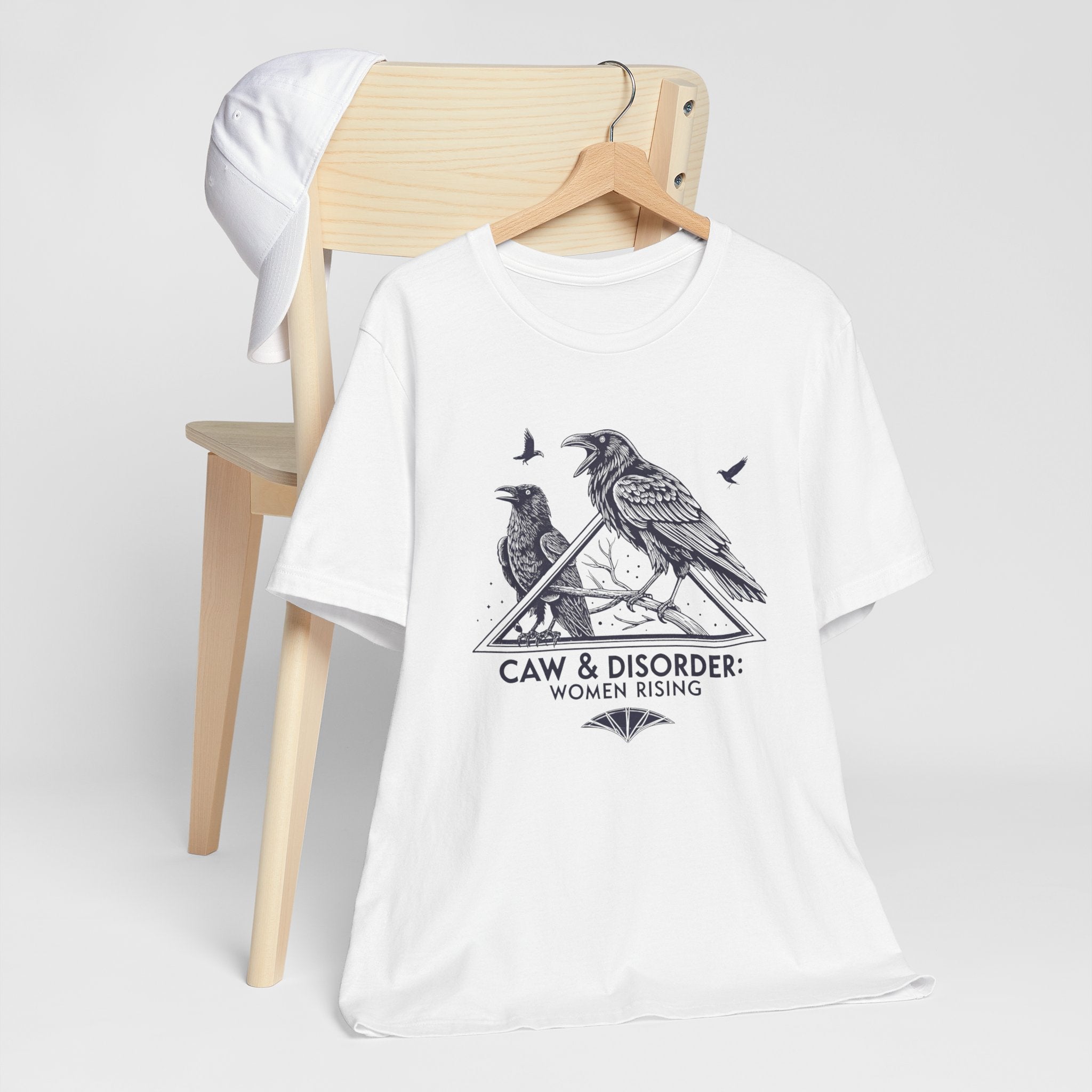 “Caw & Disorder” Tee — "Women Rising" Raven Graphic T-Shirt